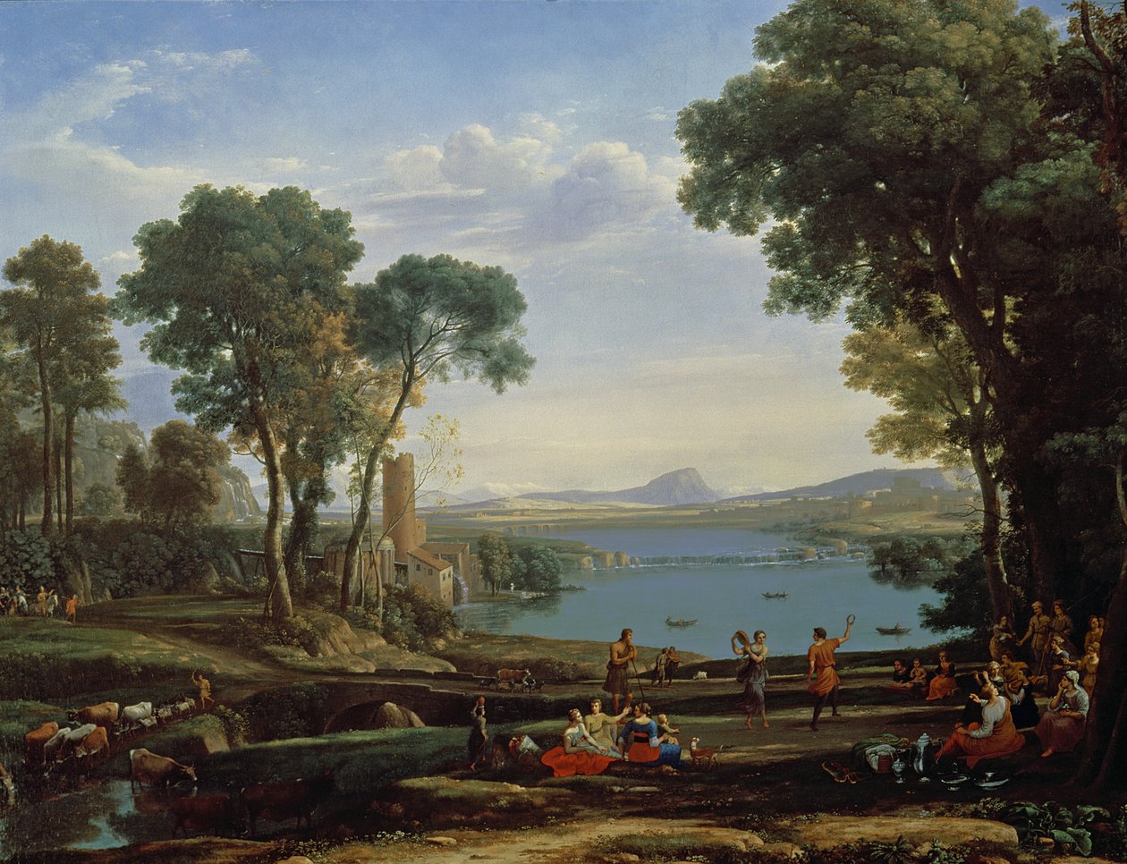 1648年Isaac和Rebekah（The Mill）的婚姻景观 作者 克劳德·洛兰