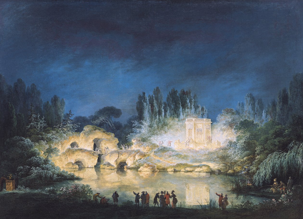 1781年，在Petit-Trianon的Belvedere照明 作者 克劳德·路易斯·夏特莱