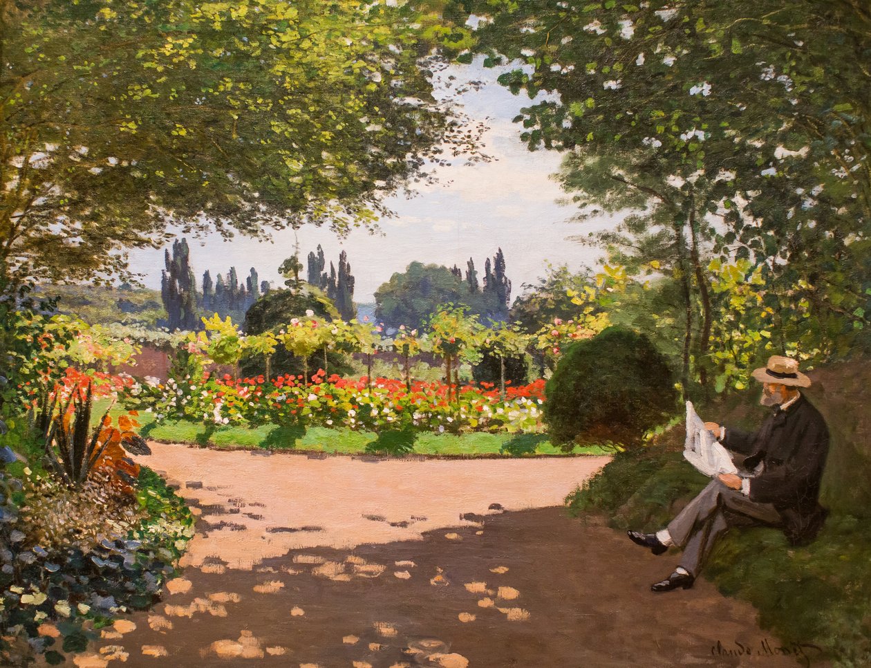 Adolphe Monet在Sainte-Adresse的Le Coteau花园 作者 克劳德·莫奈