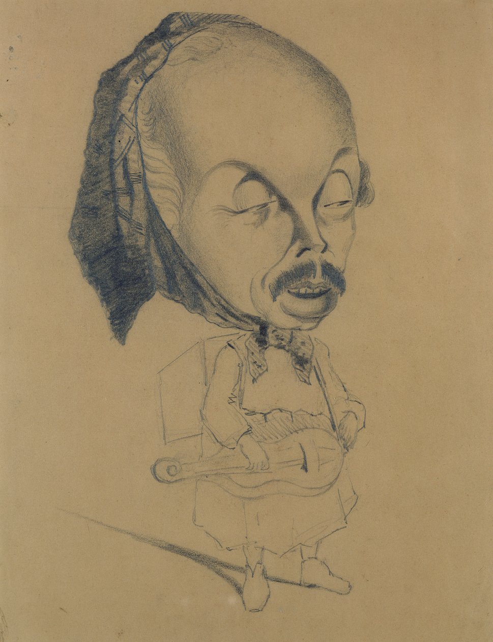 Adolphe d&39;Ennery（1811-99），纳达尔，1855年至60年代（纸上黑色蜡笔） 作者 克劳德·莫奈