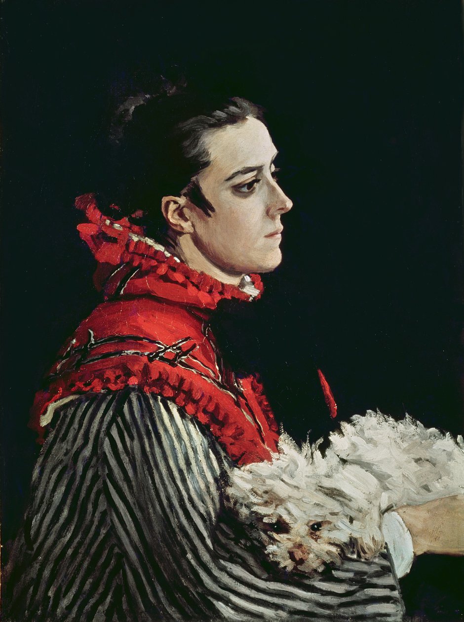 卡米尔·莫奈（1847-79）在红海角，1866年 作者 克劳德·莫奈