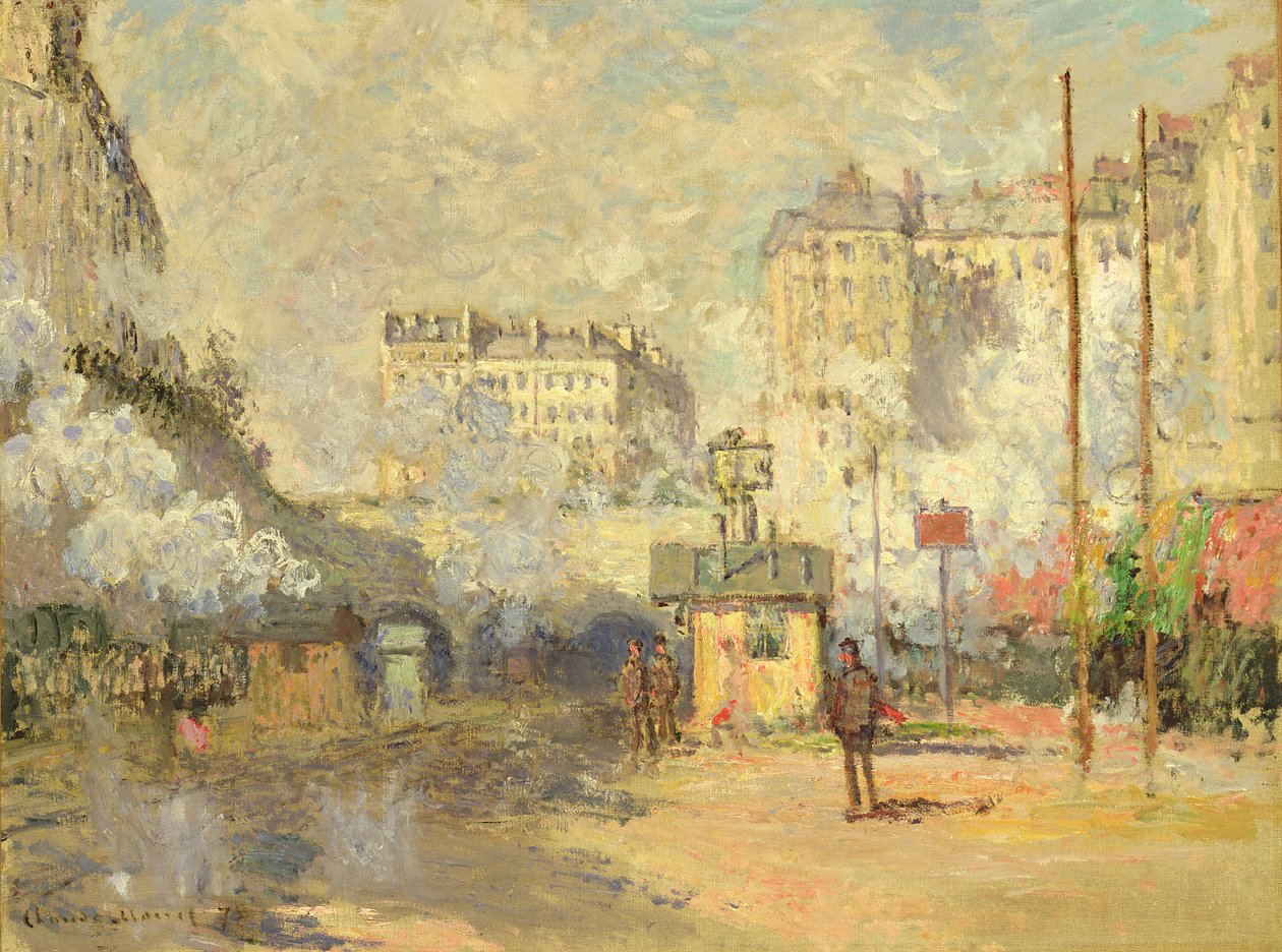 Gare Saint Lazare，1877年 作者 克劳德·莫奈