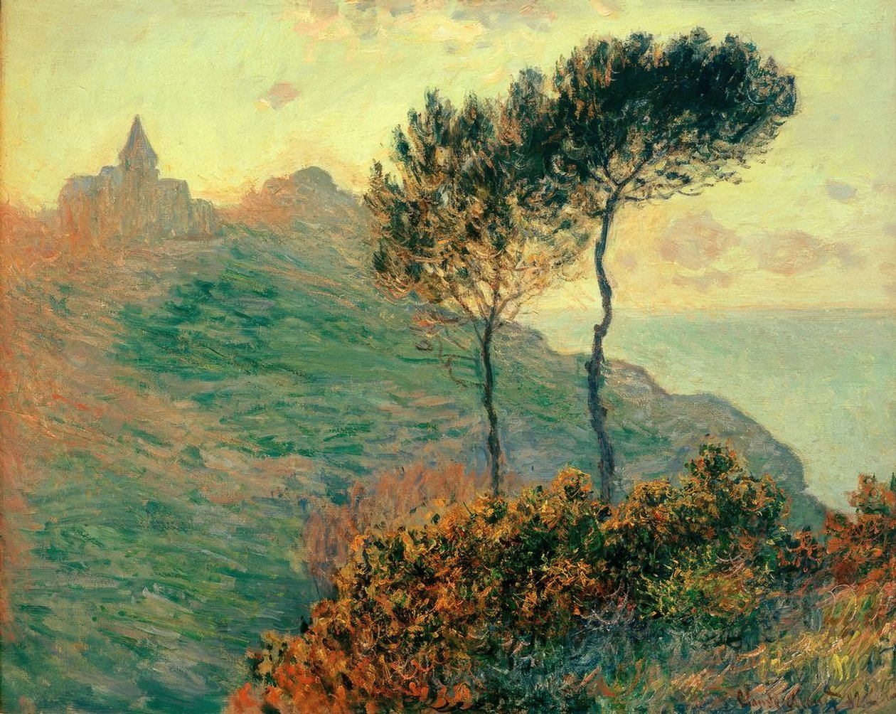 L&39;Eglise de Varengevilleàcontrejour（瓦伦教堂 作者 克劳德·莫奈