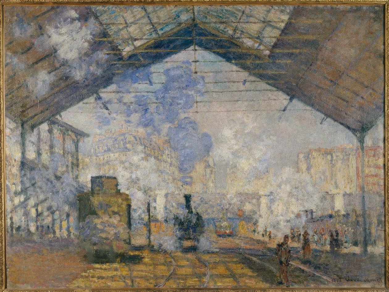 Gare Saint-Lazare火车站 作者 克劳德·莫奈