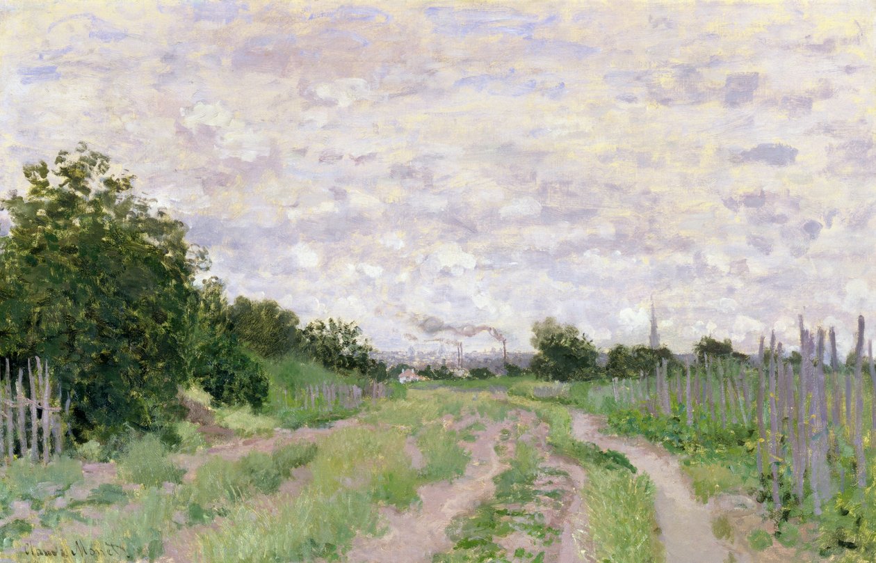 通过葡萄藤的路径，Argenteuil，1872年 作者 克劳德·莫奈