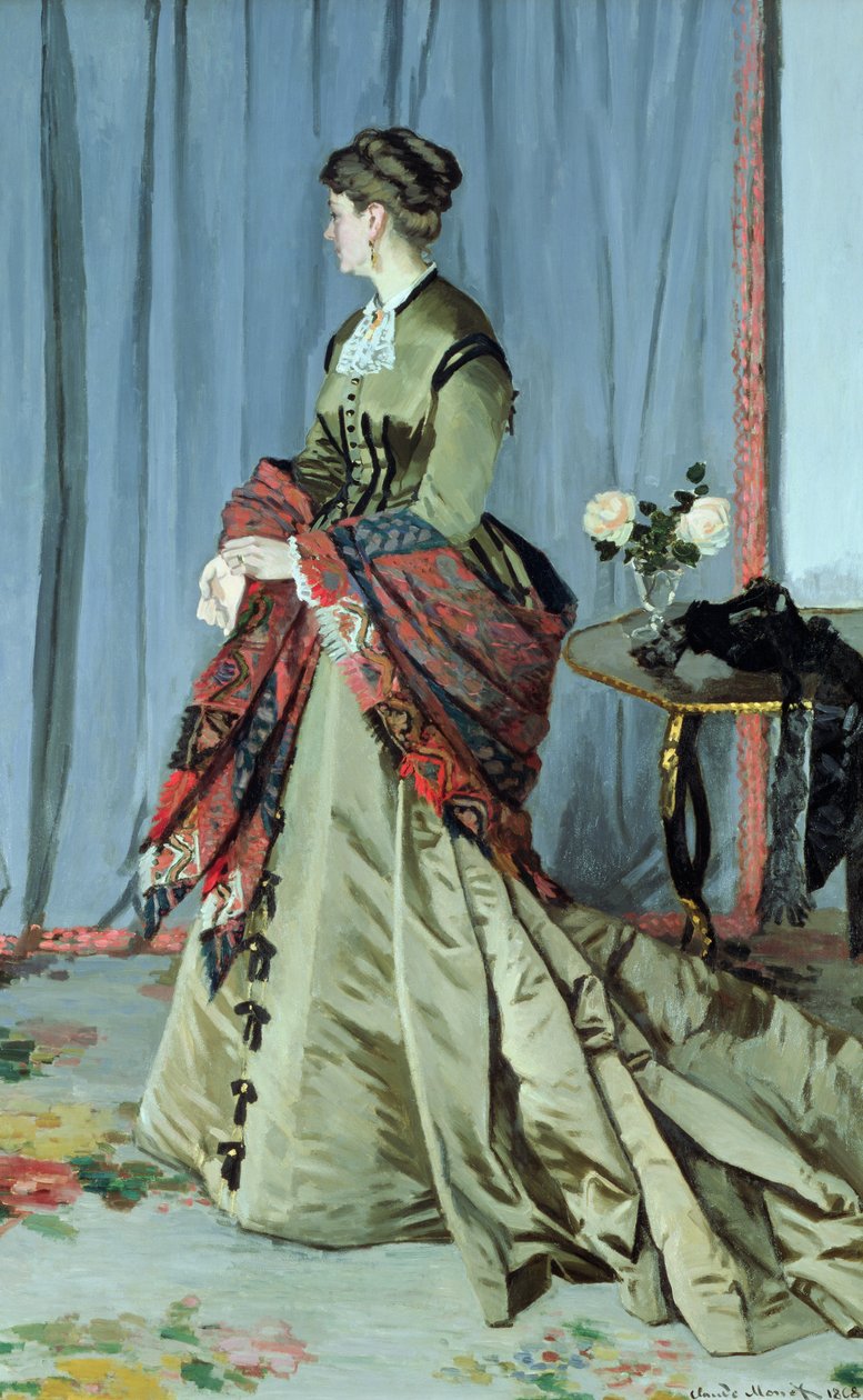 路易斯约阿希姆·高迪贝特夫人的肖像，1868年 作者 克劳德·莫奈