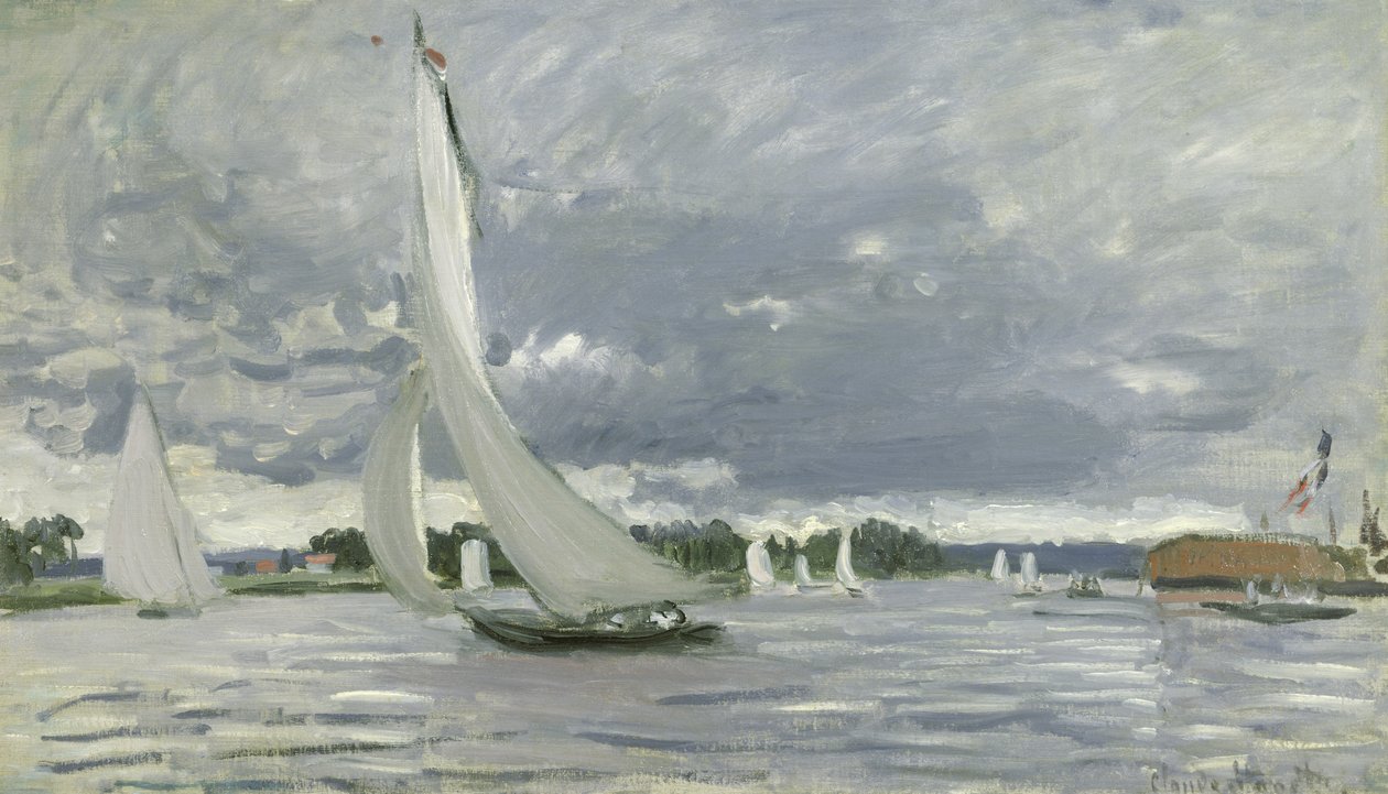 帆船赛于Argenteuil，1872年 作者 克劳德·莫奈