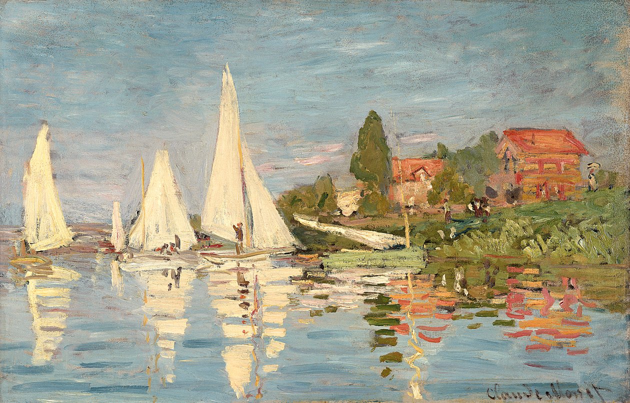 帆船赛在Argenteuil，c.1872 作者 克劳德·莫奈
