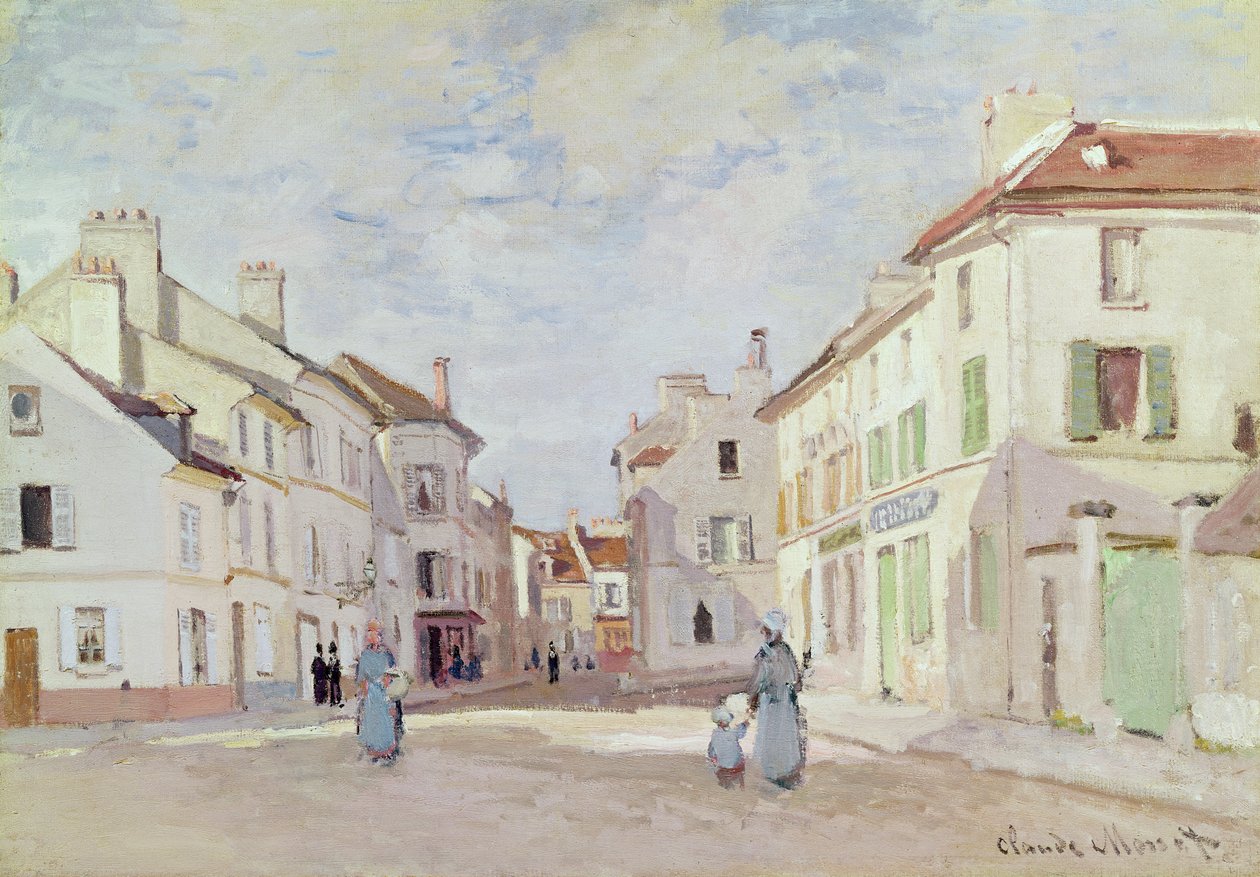 Rue de la Chaussee在Argenteuil 作者 克劳德·莫奈
