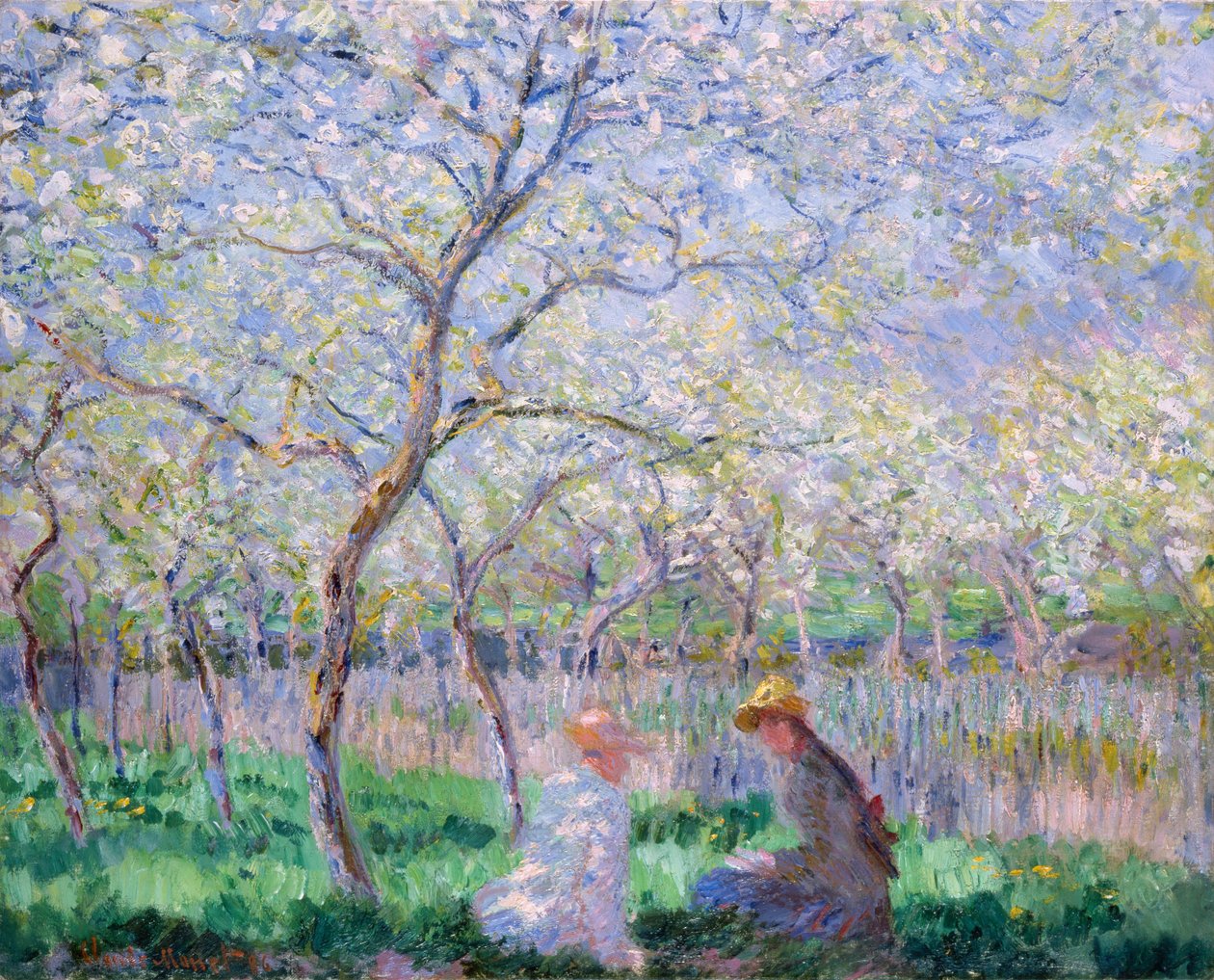 春天，1886年 作者 克劳德·莫奈