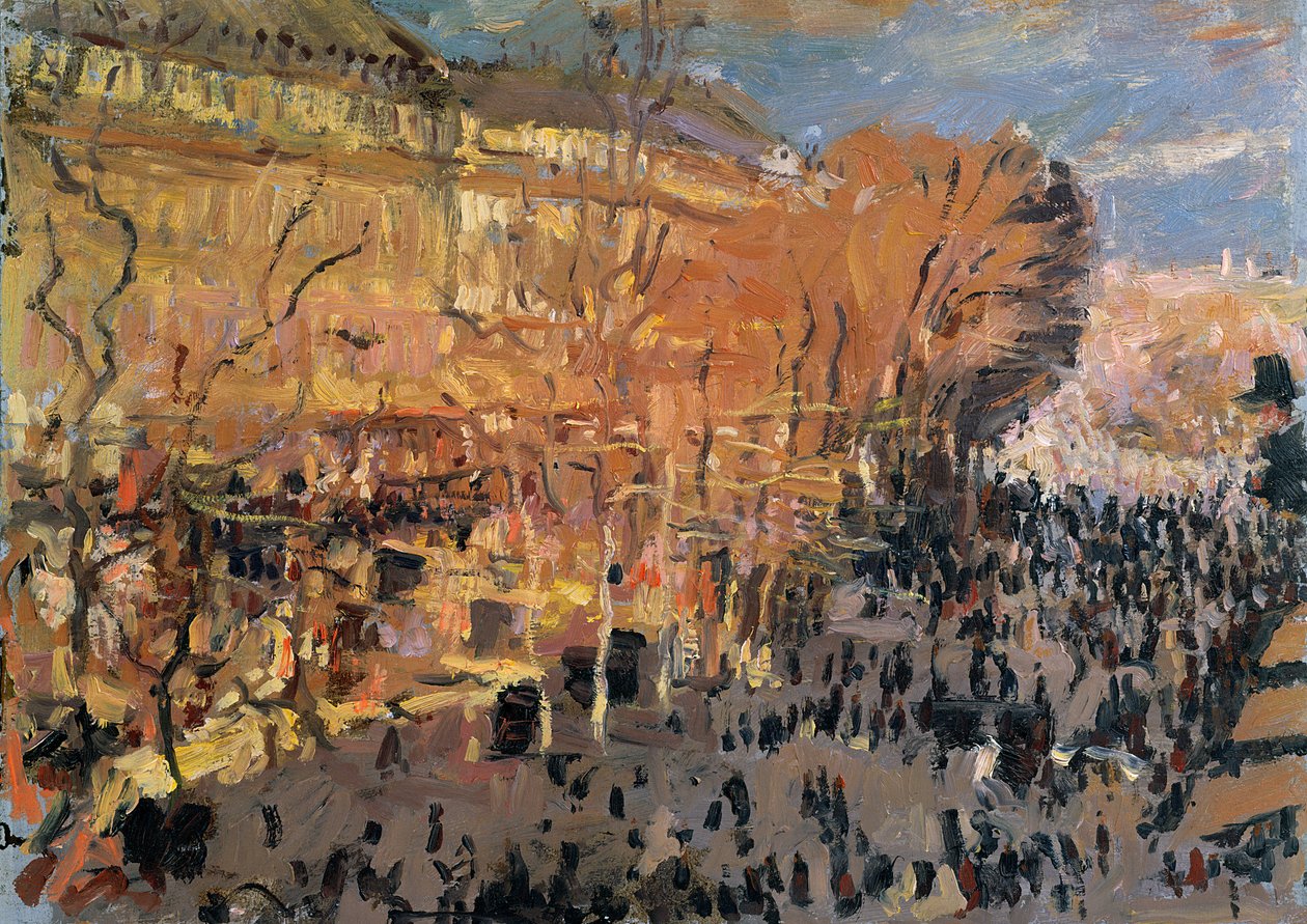 研究&39;The Boulevard des Capucines&39;，1874年 作者 克劳德·莫奈