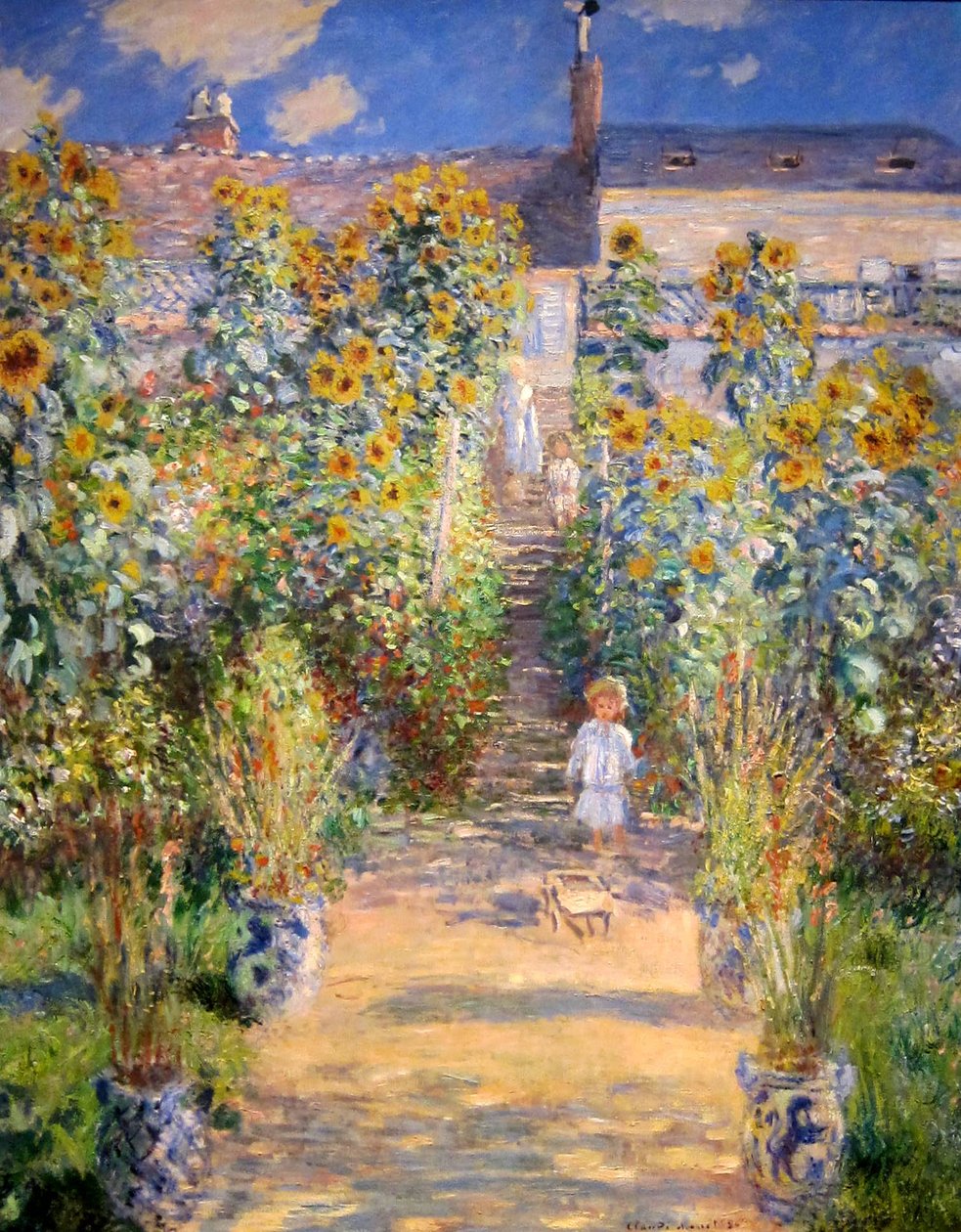 Vétheuil的艺术家花园 作者 克劳德·莫奈