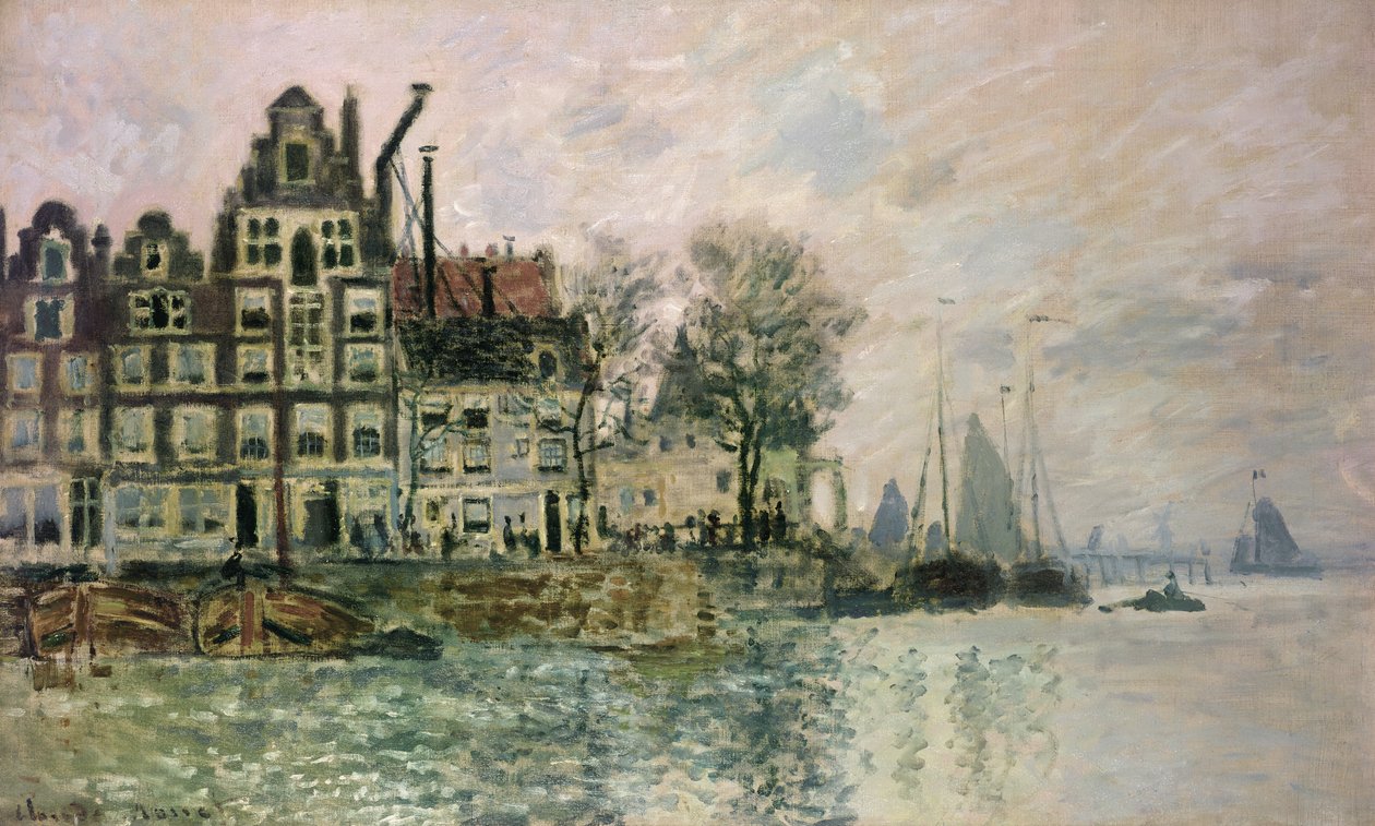 阿姆斯特丹港，c.1873 作者 克劳德·莫奈