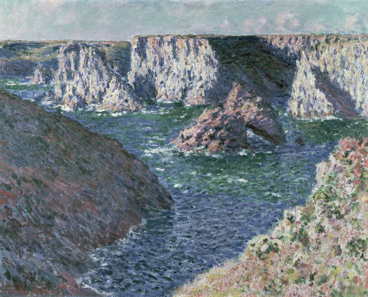 Belle Ile的岩石，1886年 作者 克劳德·莫奈