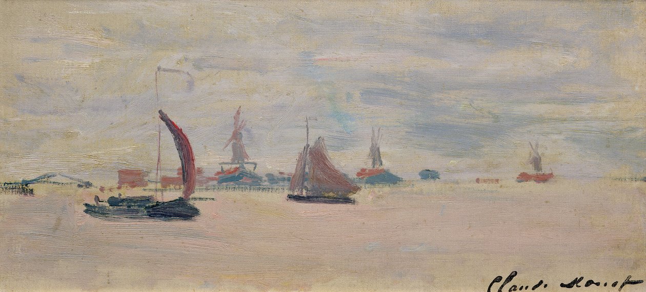 观点的Voorzaan，1871年 作者 克劳德·莫奈