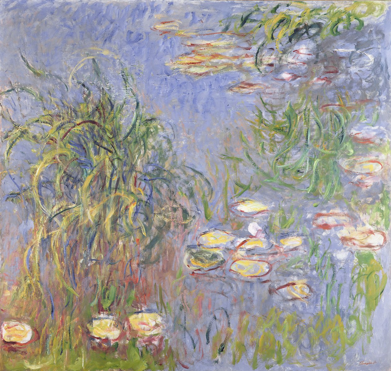 睡莲，草丛，1914-17 作者 克劳德·莫奈