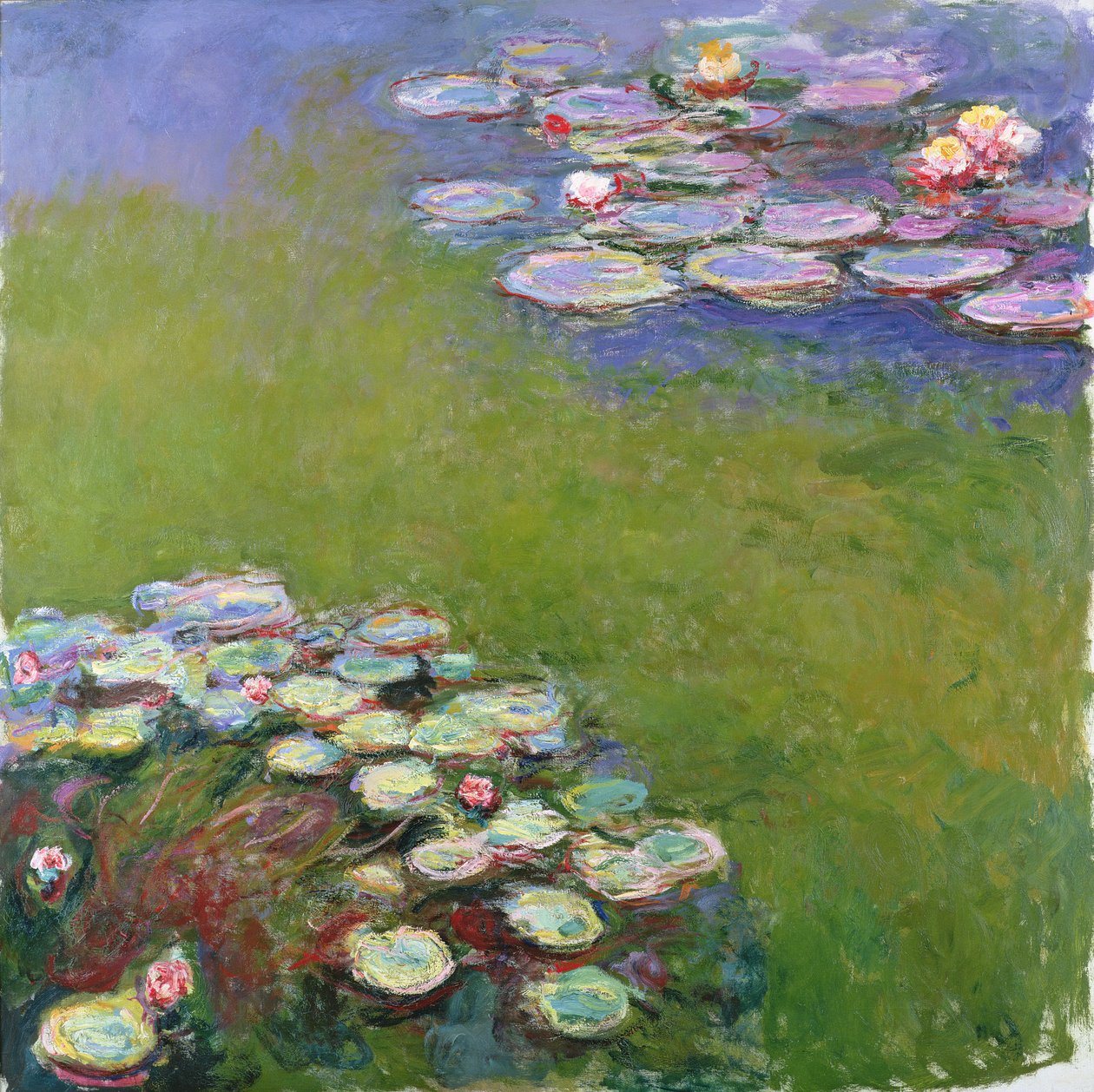 睡莲，1914-17（见详细414409） 作者 克劳德·莫奈