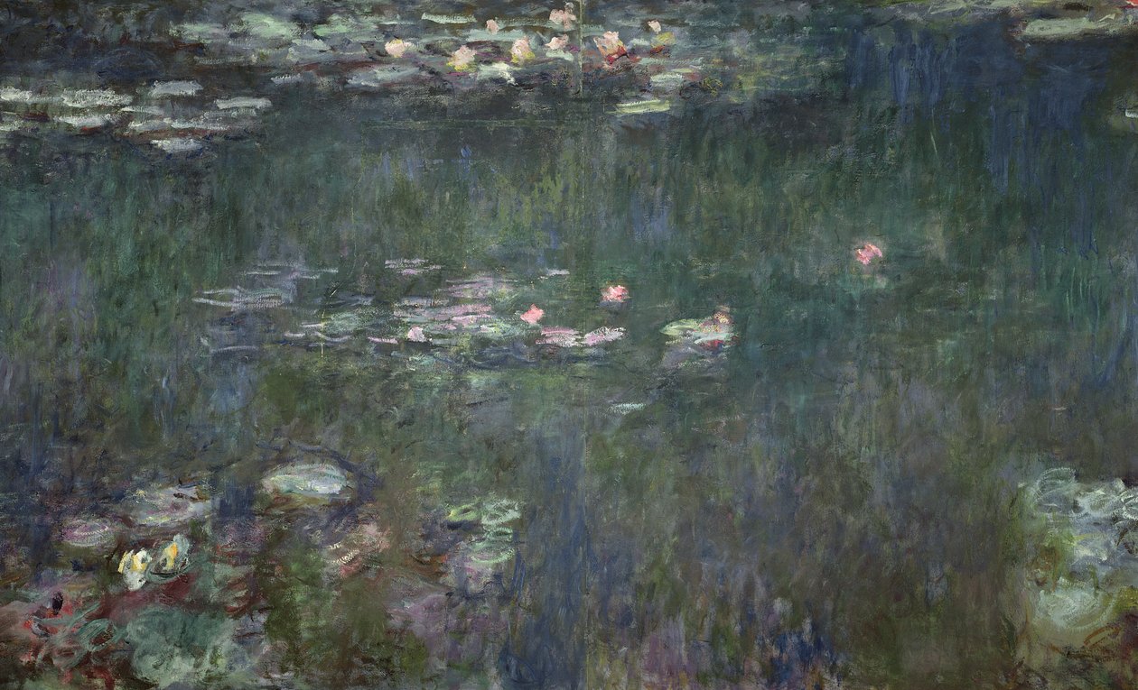 睡莲：绿色思考，1914-18（中央部分）（另见70302和56001） 作者 克劳德·莫奈