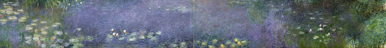 睡莲：早晨，1914-18（左，中左，右中和右侧） 作者 克劳德·莫奈