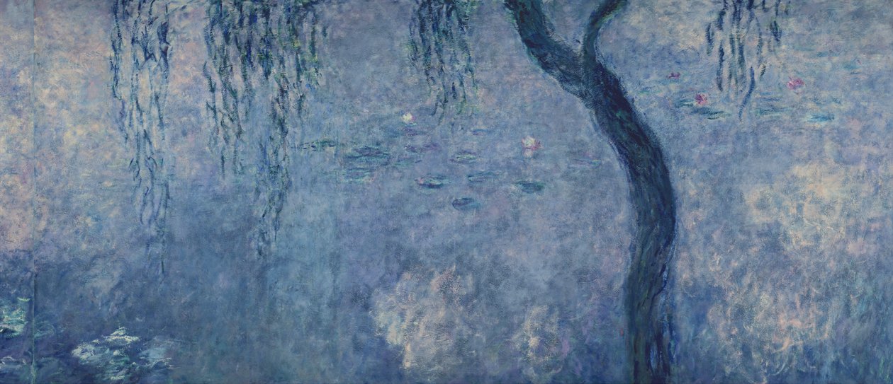 睡莲：两片垂柳，右侧，1914-18（另见75700-02） 作者 克劳德·莫奈