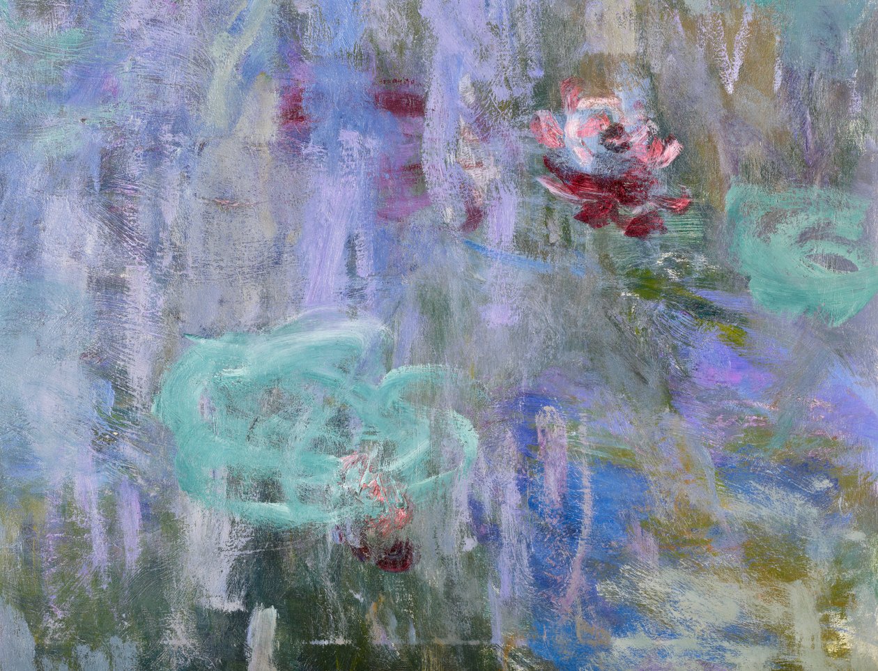 睡莲和柳树的思考，1916-19（158606） 作者 克劳德·莫奈