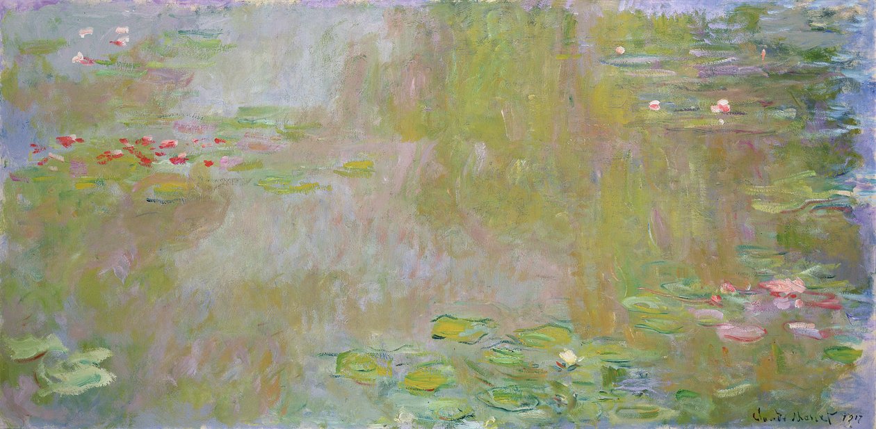 吉尔尼的睡莲，1917年 作者 克劳德·莫奈