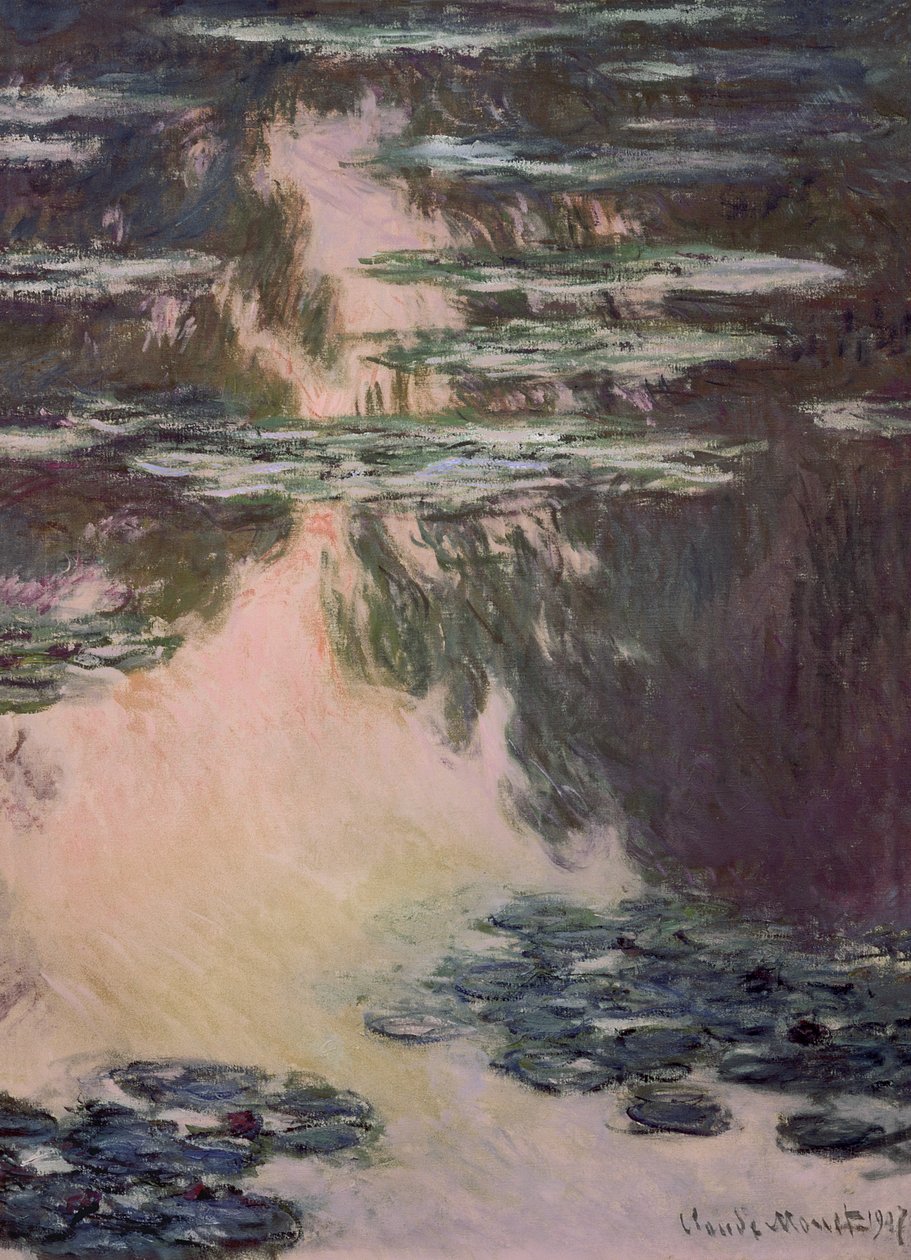 垂柳的睡莲，1907年 作者 克劳德·莫奈