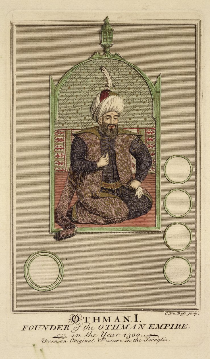 Osman I（1259-1326）1300年奥斯曼帝国的创始人，来自seraglio的原始照片 作者 克劳德·杜波塞