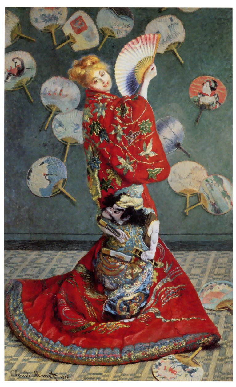 La Japonaise。 （日本服装Camille） 作者 克劳德·莫奈