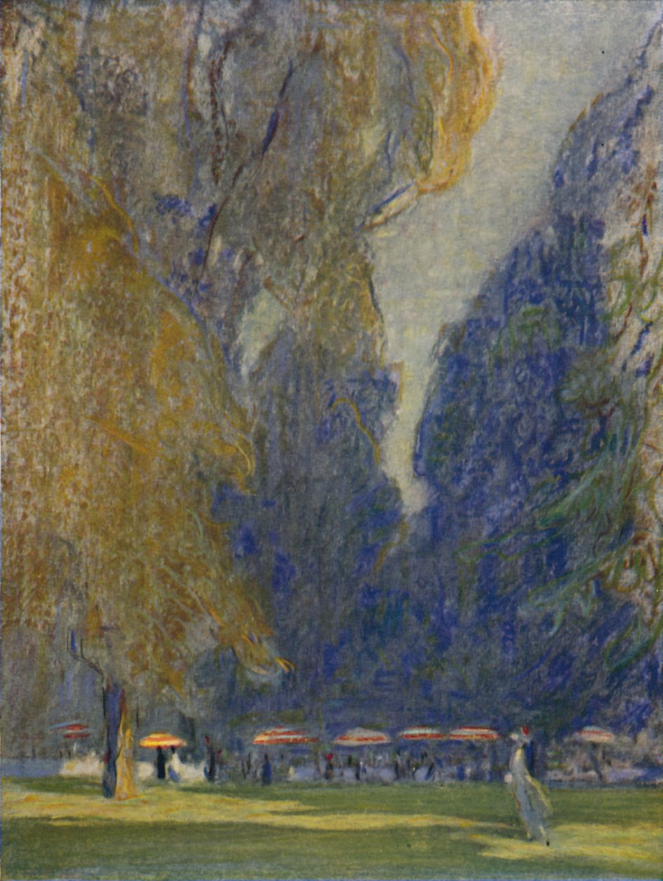 肯辛顿花园的茶，1914年，1920年 作者 克劳德·艾琳·谢珀曼