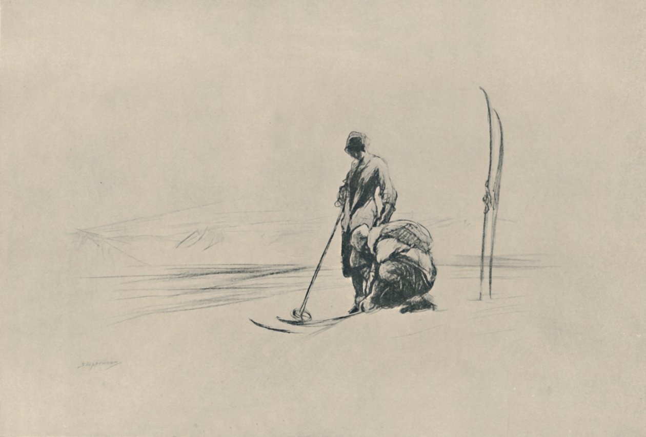 滑雪者，1919年 作者 克劳德·艾琳·谢珀曼