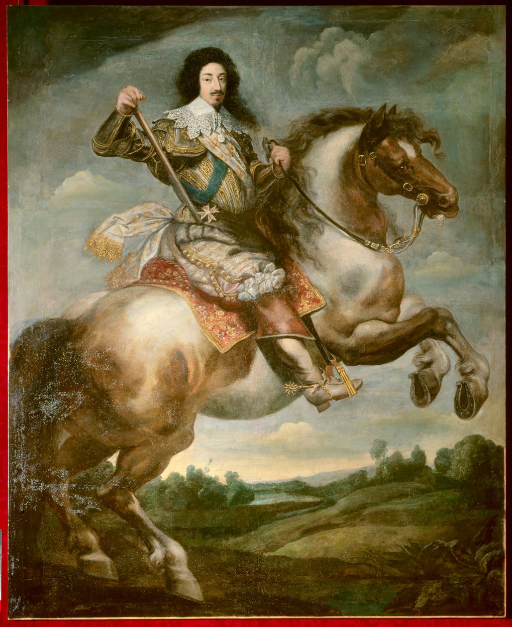 Equestrian portrait of Louis XIII (1601-1643) Painting by Claude Deruet (1588-1662) 17th century Sun. 3,13 x 2,40 m 作者 克劳德·德鲁埃