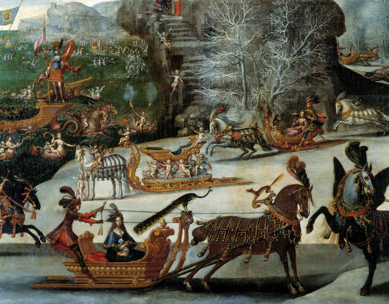 The sleigh details the four elements: water. Painting by Claude Deruet (1588-1662) 作者 克劳德·德鲁埃