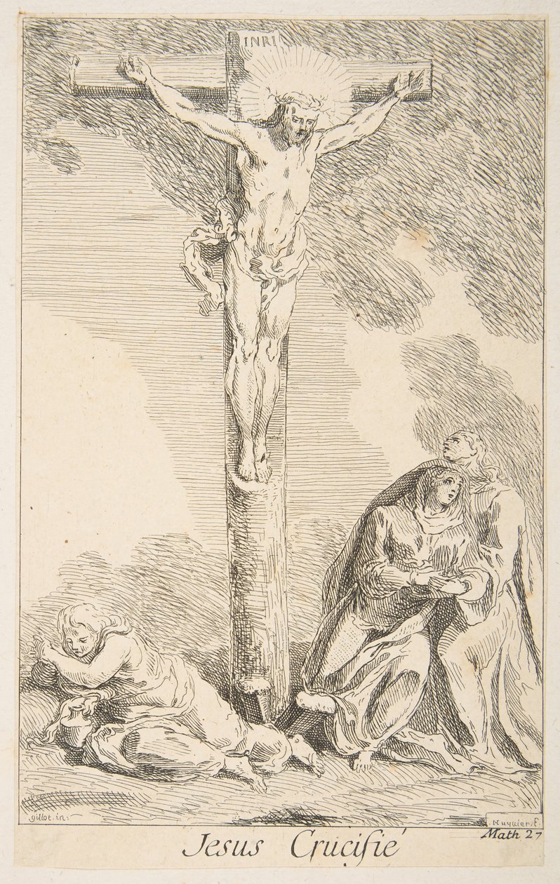 Crucifixion.n.d. 创作人：Claude Gillot, Jacques Gabriel Huquier. 作者 克劳德·吉洛特和雅克·加布里埃尔·胡奎尔
