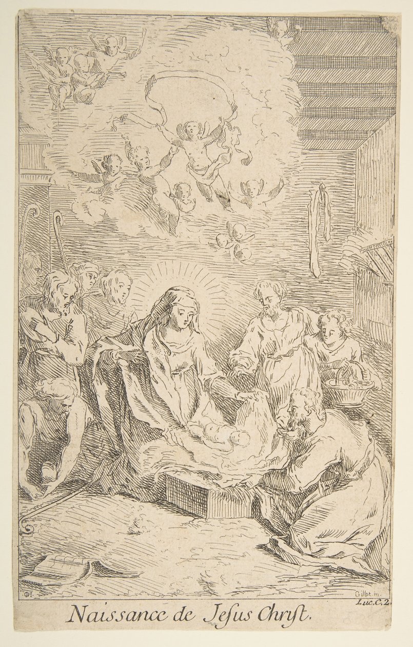 Nativity.n.d. 创作人：Claude Gillot, Jacques Gabriel Huquier. 作者 克劳德·吉洛特和雅克·加布里埃尔·胡奎尔