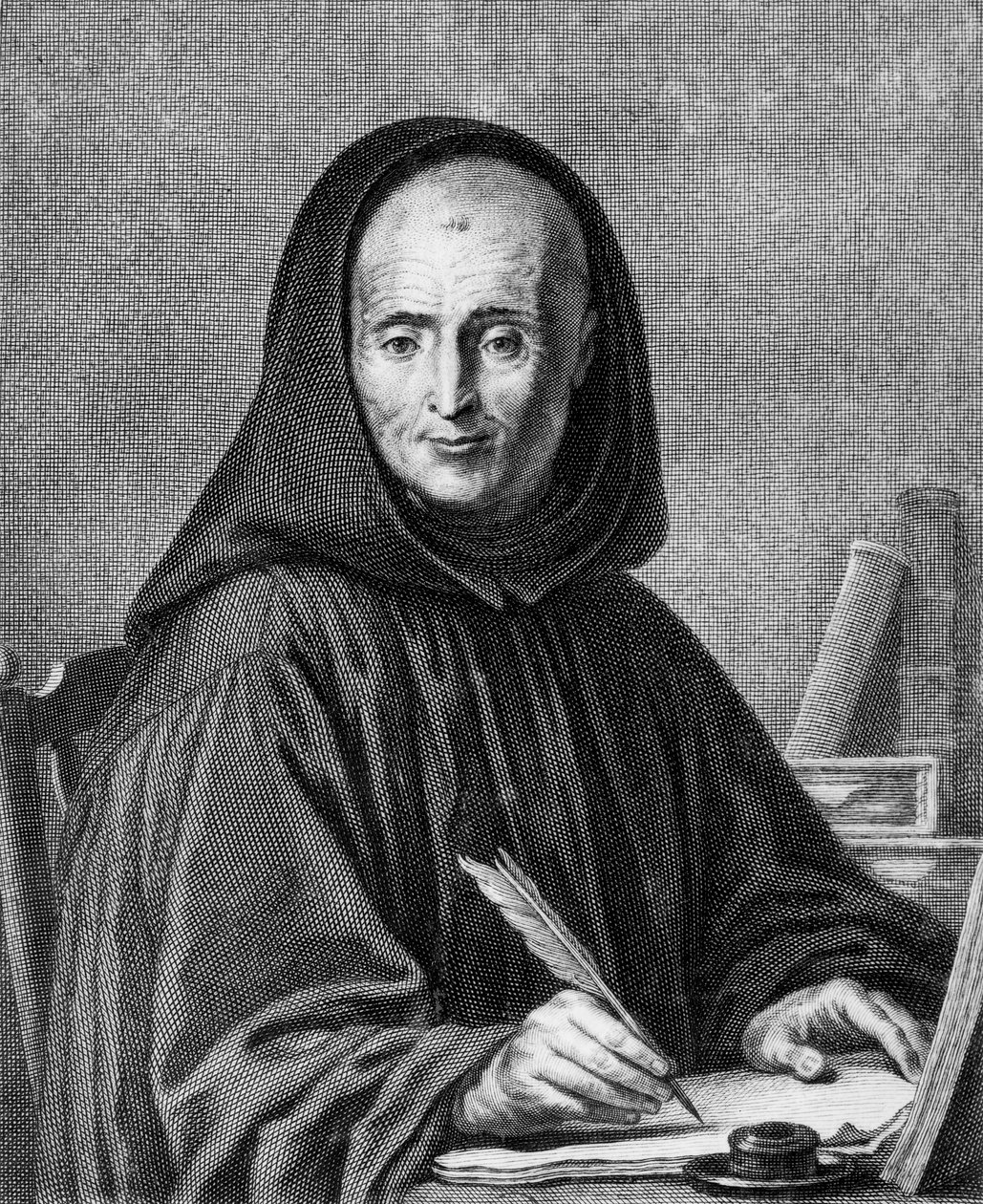 Jean Mabillon（1632-1707）的肖像由Alexis Loir（1640-1713）刻 作者 克劳德·盖·哈勒