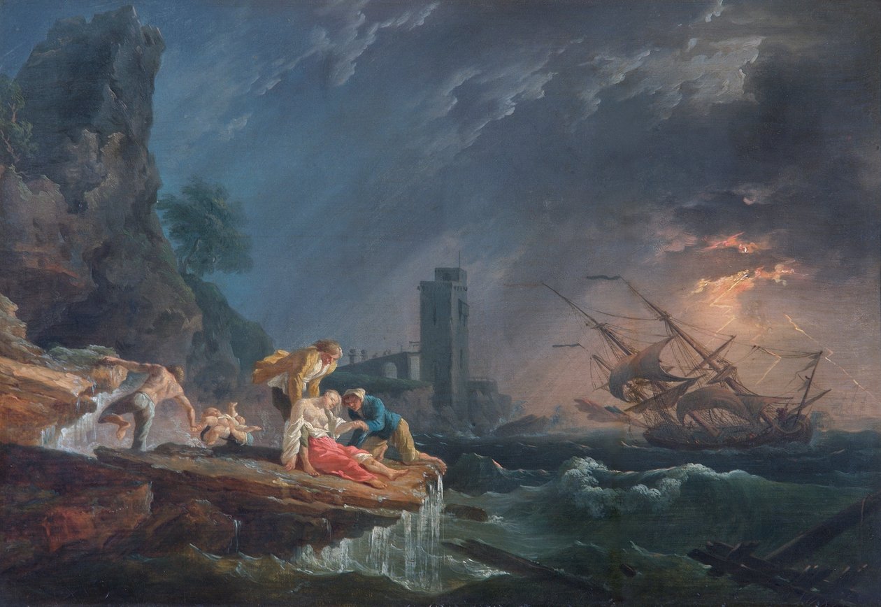 海难，约 1760-65 年（布面油画） 作者 克洛德·约瑟夫（后）韦尔内（Vernet）