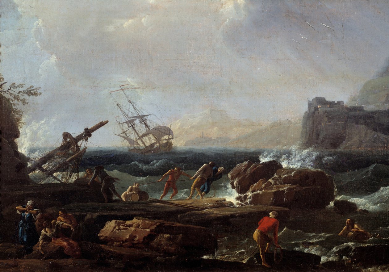 Joseph Vernet (1714-1789) 18 世纪蒙彼利埃，法布尔博物馆的沉船场景 作者 克劳德·约瑟夫·韦尔内