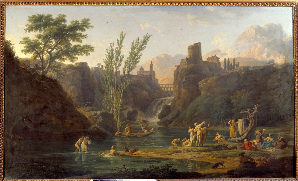 早晨，沐浴者 约瑟夫-弗内（1714-1789）1772年画的太阳。0,98x1,62米 作者 克劳德·约瑟夫·韦尔内
