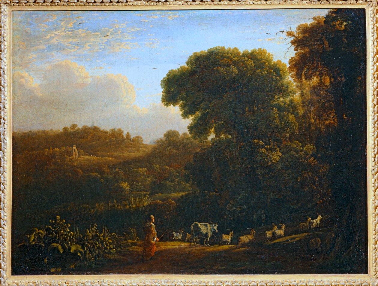 Paysage au soleil couchant - 夕阳下的风景... 作者 克劳德·洛兰 (1600 82)