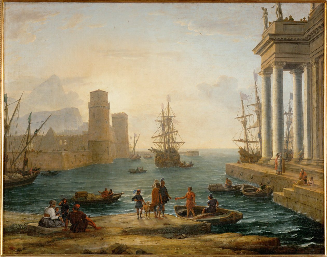 Port de mer, effet de brume 有雾的海港... 作者 克洛德·洛兰 (1600-82)