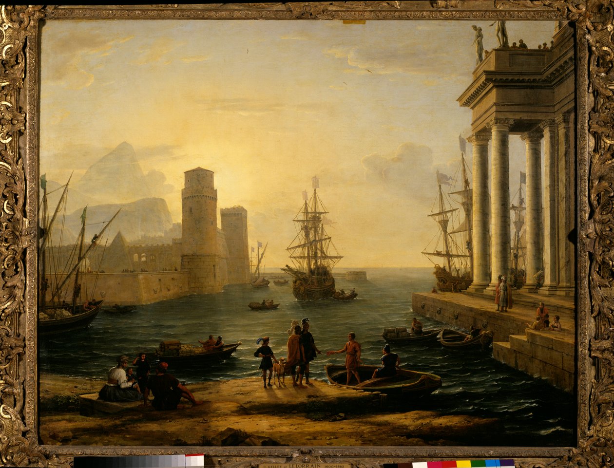 海港，雾效果 Claude Gellee dit le Lorrain (1600-1682) 1646 年作画。 1.19x1.5 米巴黎卢浮宫 作者 克劳德·洛兰