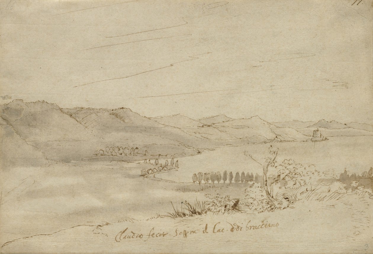 布拉恰诺湖风光，约1638-39年 作者 克劳德·洛兰
