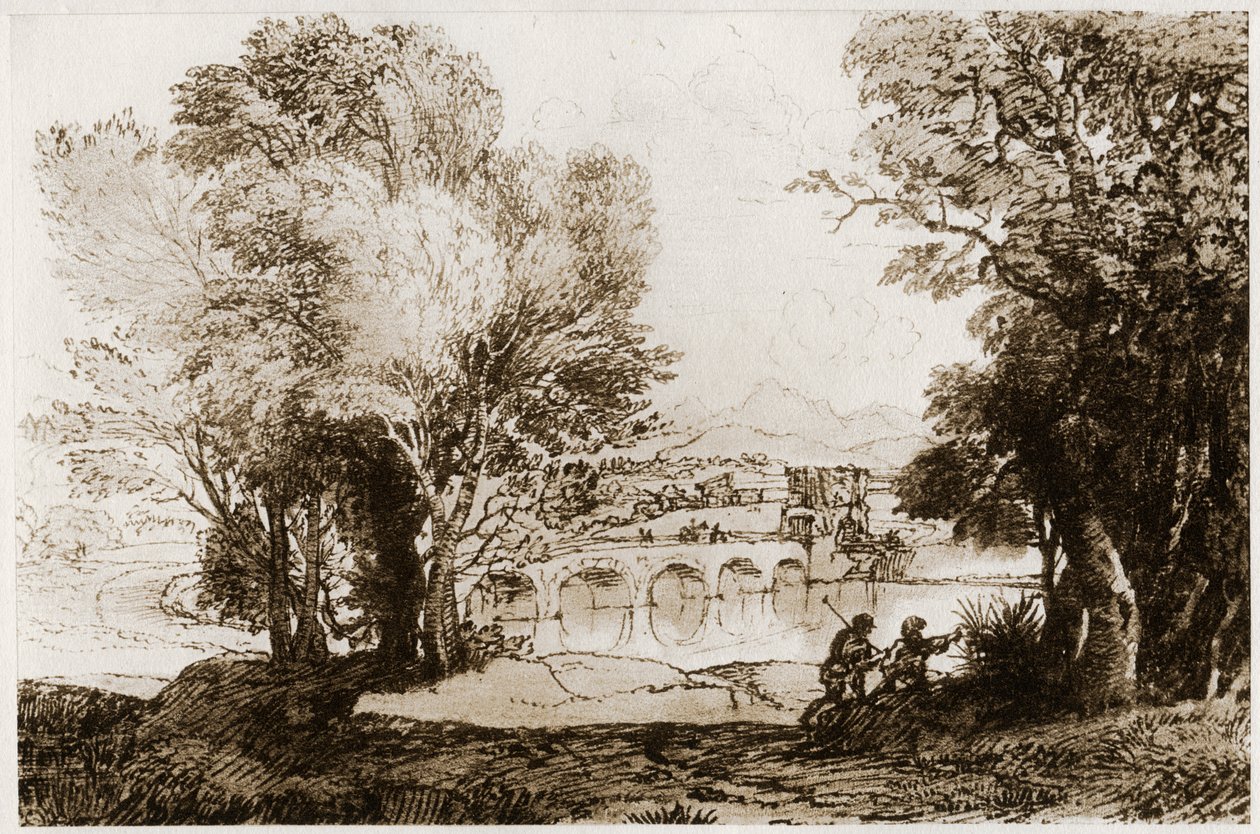 1913年的意大利风景。 作者 克劳德·洛兰