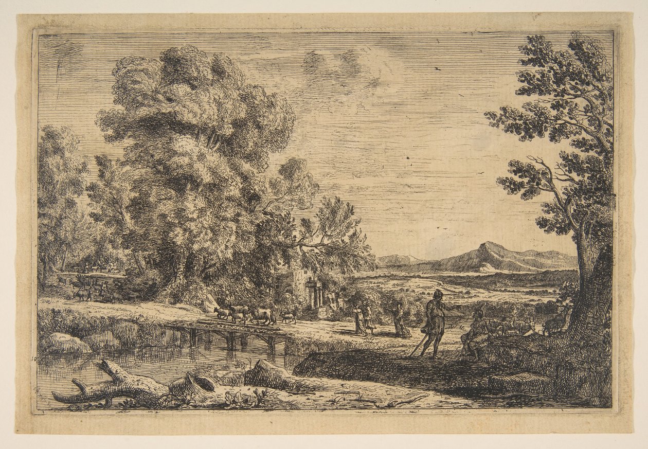 丽贝卡和埃利泽，ca。 1638-41。 作者 克劳德·洛兰