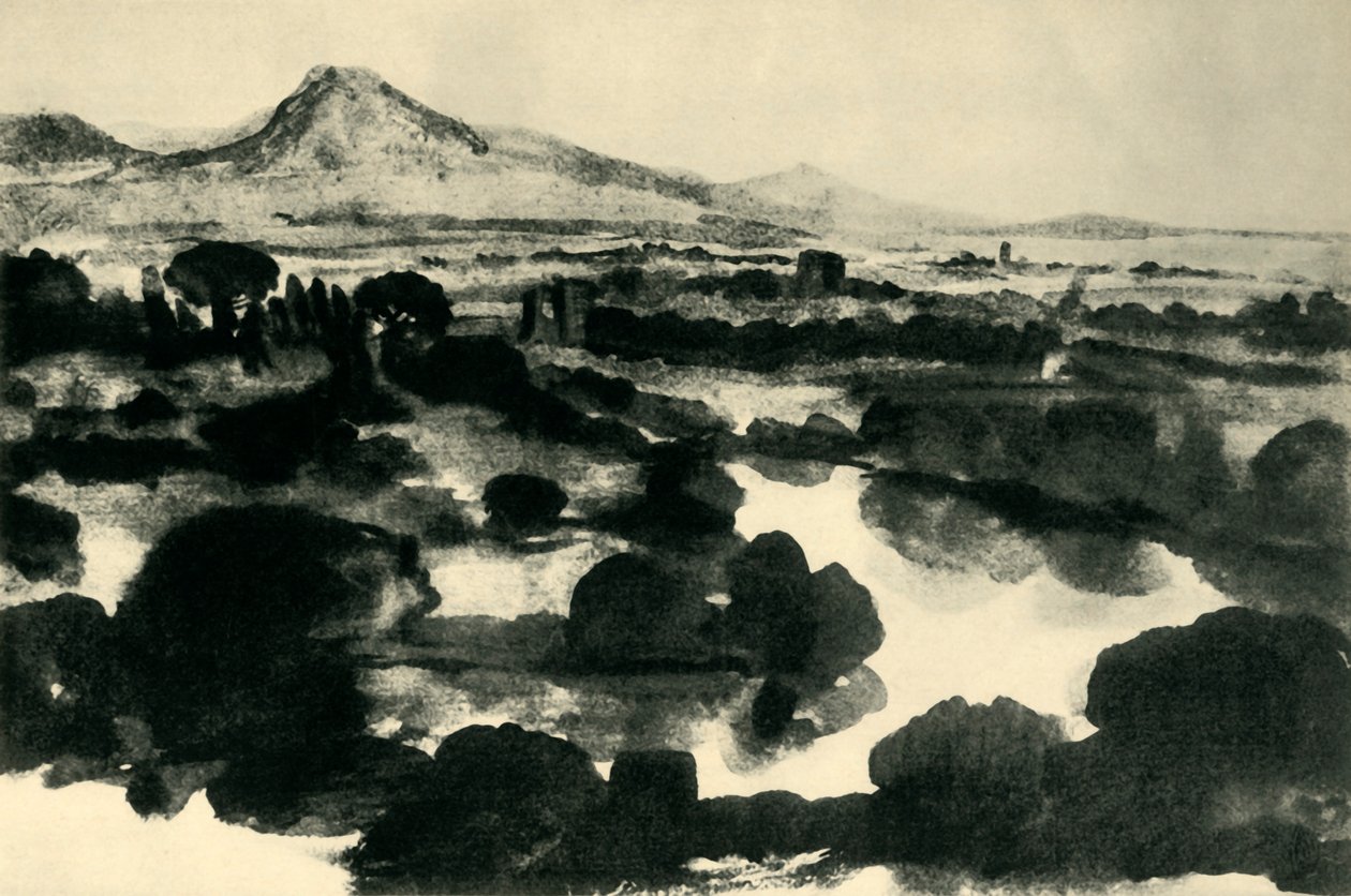 台伯河（River Tiber），罗马，意大利，1640年，1943年。 作者 克劳德·洛兰