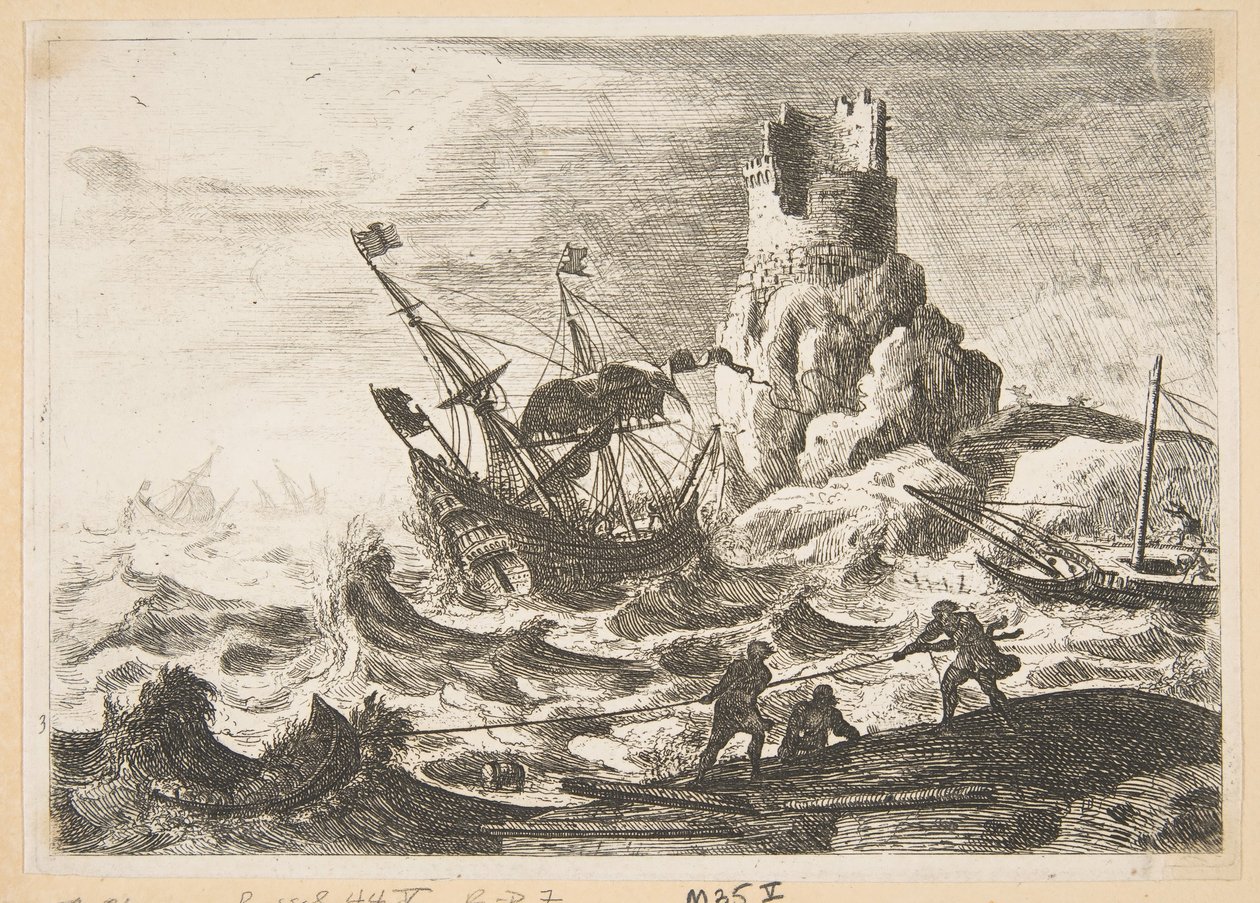 沉船事故，约。 1638-41。 作者 克劳德·洛兰