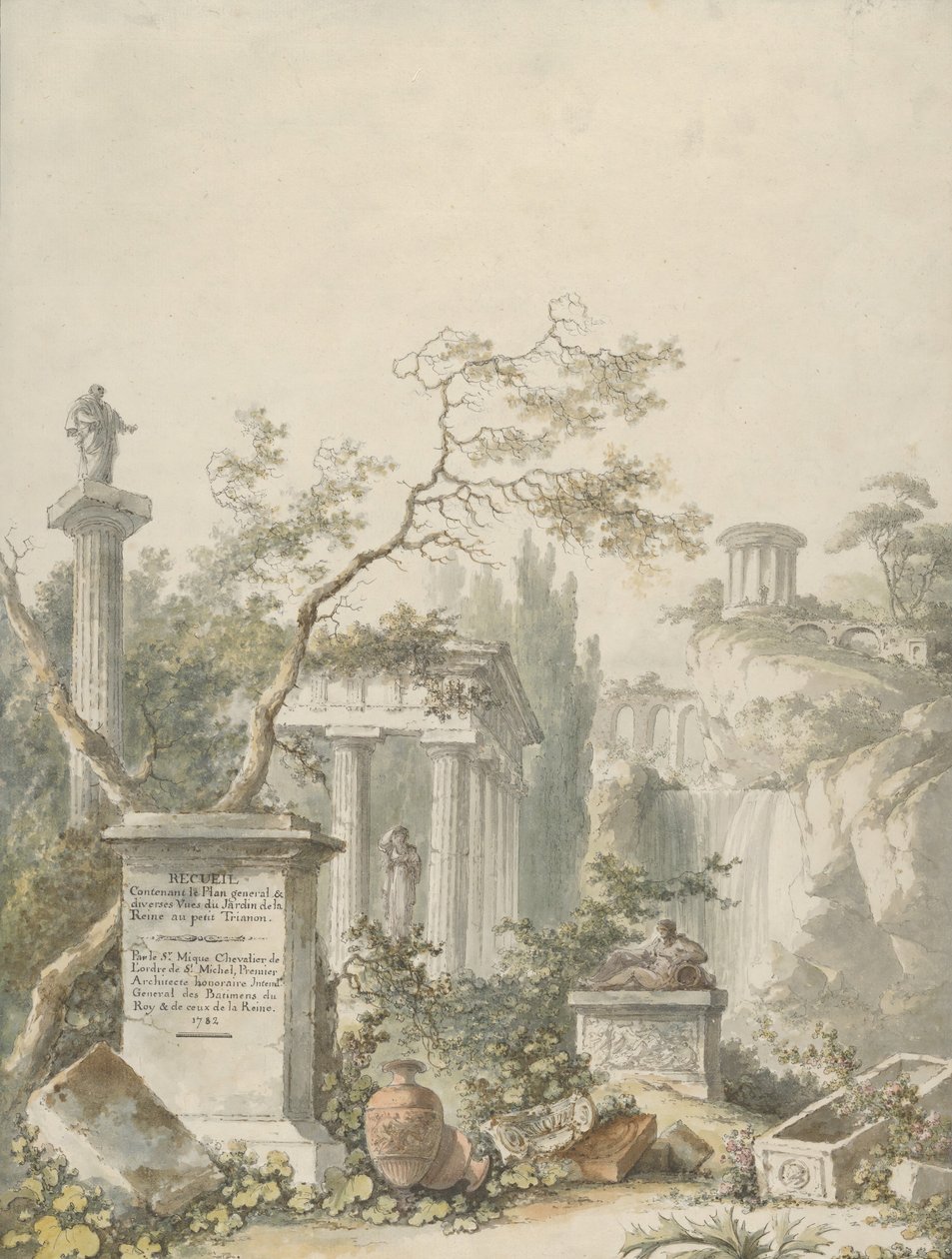 正面插图的设计，1782年。 作者 克劳德·路易斯·夏特莱