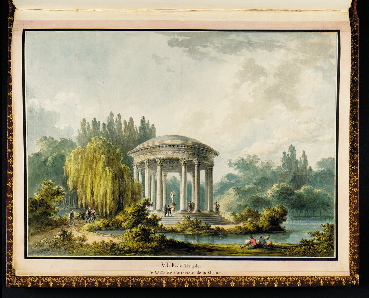 理查德·米克（Richard Mique，1728-94年），从小计划Trianon的Recueil des Plans du Petit Trianon看庙宇的景色 作者 克劳德·路易斯·夏特莱