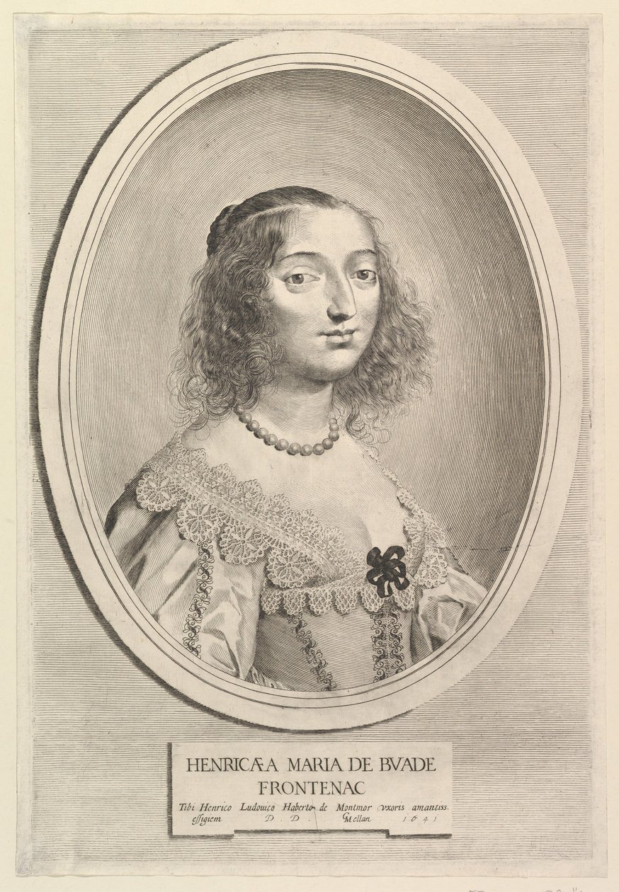 Henriette-Marie de Buade-Frontenac，1641年。 作者 克劳德·梅伦